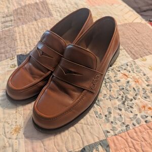 Men's Brown Leather Penny Loafers